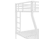 Metal Twin over Full Bunk Bed for Teens and Adults,Space-Saving/Noise Reduced/No Box Spring Needed, White