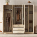 6-Doors Wooden Wardrobe Storage for Bedroom