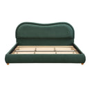 King Size Upholstered Platform Bed Frame with Rounded Corners by HouseOfZazla