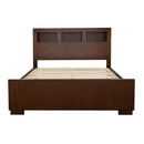 Queen Bed With Bookcase Headboard - Brown by HouseOfZazla