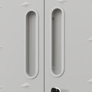Metal Wall Mounted Tool Storage Cabinet With Locking Door, 1 Shelf & 1 Drawer