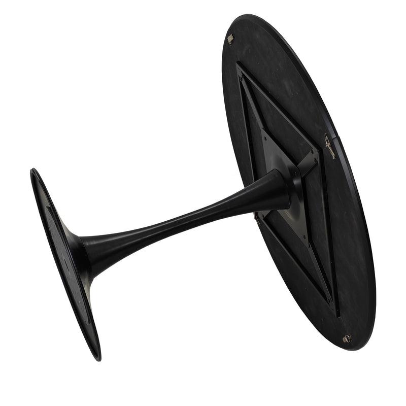 47.24"Modern Round Dining Table,Four Patchwork Tabletops with Black Color Solid Wood Grain Table Top,Metal Base Dining Table, End Table Leisure Coffee Table