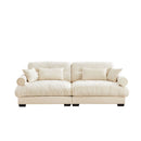 Modern Sofa With Bolstered Armrests And Pillows by HouseOfZazla