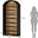 8 Tier Arched Open Display Shelving Unit For Living Room