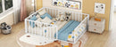 Metal Floor Bed Frame With Fence And Door by HouseOfZazla