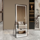 Full-Length Vertical Mirror With LED Light, Dimming Wall Mirror With Frame by HouseOfZazla