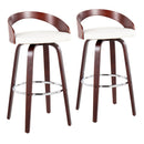 Grotto - Mid Century Elegant Design Modern Barstool With Swivel (Set of 2) by HouseOfZazla