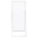 Cadence Tempered Glass Full Length Mirror White High Gloss