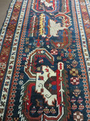 3' 7" X 14' Antique Handmade Caucasian Wool Rug Carpet Nice
