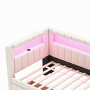 Upholstered Platform Bed With USB Ports And LED Belt by HouseOfZazla