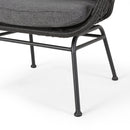 Modern Aesthetic Outdoor Rattan Accent Chair With Metal Legs by HouseOfZazla