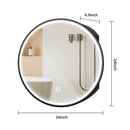 24x24 inch 3 colors with light Black framed Wall mount Medicine Cabinet with Mirror Anti-fog function