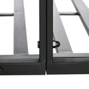 6' Metal Arch Backyard Garden Bridge, Safety Siderails, Arc Footbridge for Backyard Creek, Stream, Pond, Black