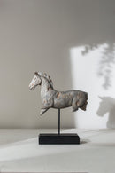 14x4.5x17' Antique Horse Statue On Stand by HouseOfZazla