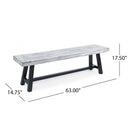Tranquilizer Outdoor Acacia Wood Bench With Slat Panel Design