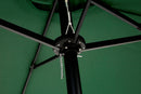 14.8 Ft Double Sided Outdoor Umbrella Rectangular Large with Crank (Dark Green)