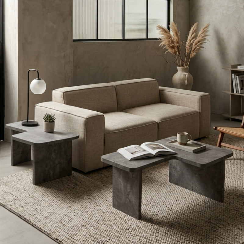 Modular Concrete Coffee Table Set of 2, photo 7 of 10