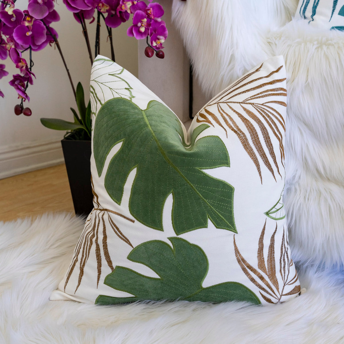 Autumn Vibes Leaf Accent Pillow Set of 2, photo 10 of 10