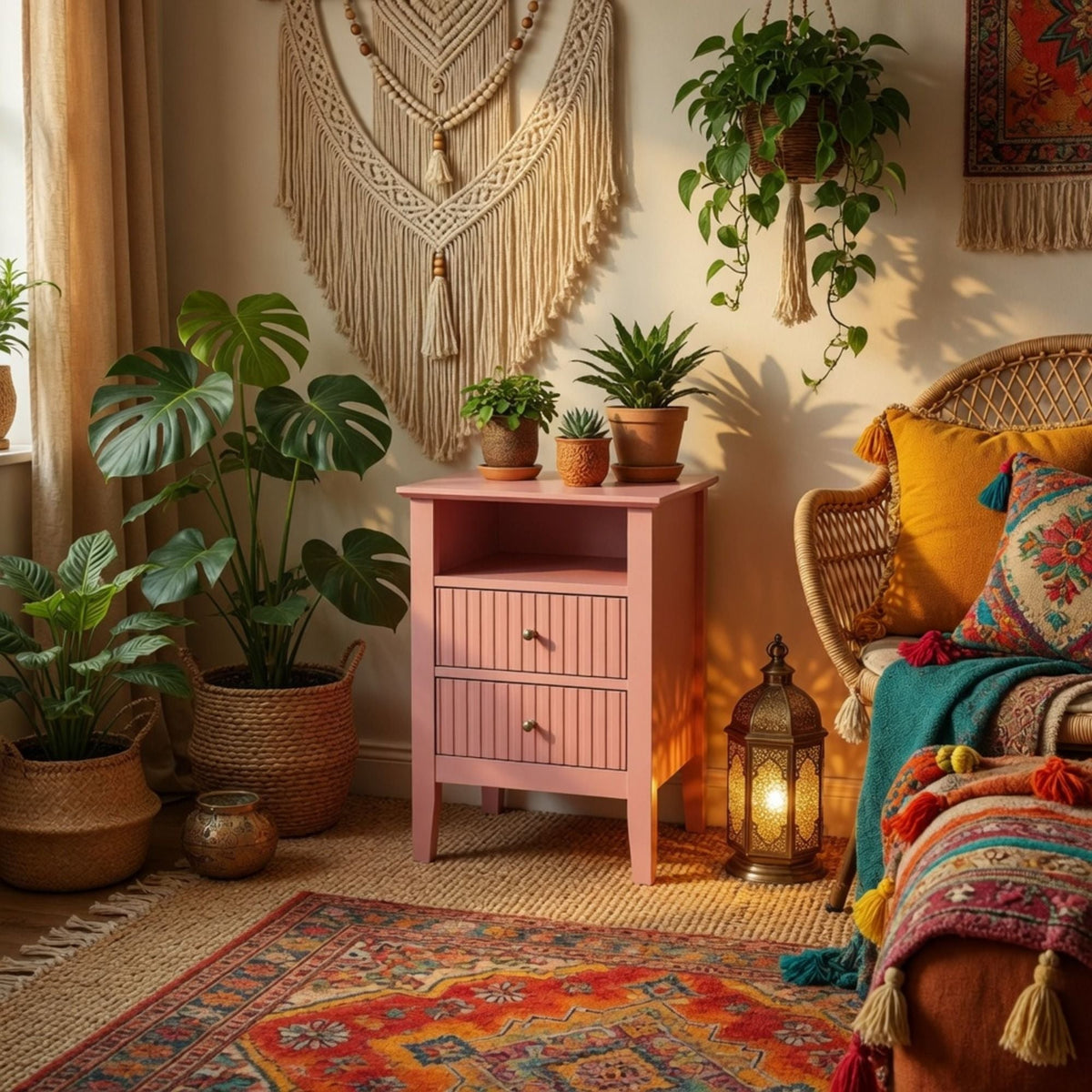 Fluted Nightstand With 2 Drawers, photo 17 of 40