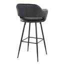 Margarite - Contemporary Fixed Height BarStool With Square Footrest (Set of 2) by HouseOfZazla