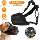 Pet Muzzle Mask Soft Mesh Muzzle Adjustable Dog Mouth Cover with Breathable Mesh Adjustable Neck Forehead Strap for Anti Biting Barking Chewing