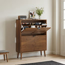 Medieval - Independent Shoe Cabinet With 2 Flip Drawers by Unique Piece Furniture