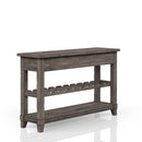Console Table With Wine Bottle Storage Storage Drawers - Gray by HouseOfZazla