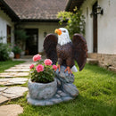 Standing Eagle Statue Garden Planter