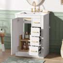 Modern Bathroom Vanity With 1 Door and 3 Drawers by HouseOfZazla