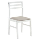 Bucknell 3-piece Round Drop Leaf Dining Table Set White