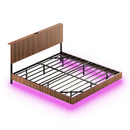 Floating Bedstead With Charging Station And LED Lights by HouseOfZazla