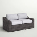 Chic Wide Outdoor Loveseat With Cushions by Unique Piece Furniture