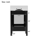 Bathroom Vanity With Ceramic Sink And Ample Storage, Ideal For Small Bathrooms by HouseOfZazla