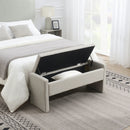 Modern Upholstered Large Bed End Bench With Storage by Unique Piece Furniture