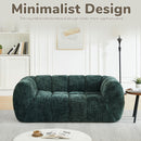 Quilted Cloud Sofa With Rounded Armrests And Piano Key Backrest Design by HouseOfZazla