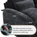 Modern U-Shaped Sectional Sofa with Console and USB Charger