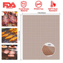 BBQ Grill Mat Non-Stick Mesh Mat Baking Sheet Liner Reusable Reversible Washable for Outdoor Gas Charcoal