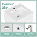 Bathroom Vanity With Sink, Cabinet With Adjustable Shelf by HouseOfZazla