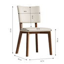 Dining Chair (Set of 2) - White / Deep Walnut by HouseOfZazla