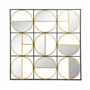 Eclectic Styling Metal Beaded Wall Mirror With Contemporary Design For Bedroom, Liveroom & Entryway by HouseOfZazla