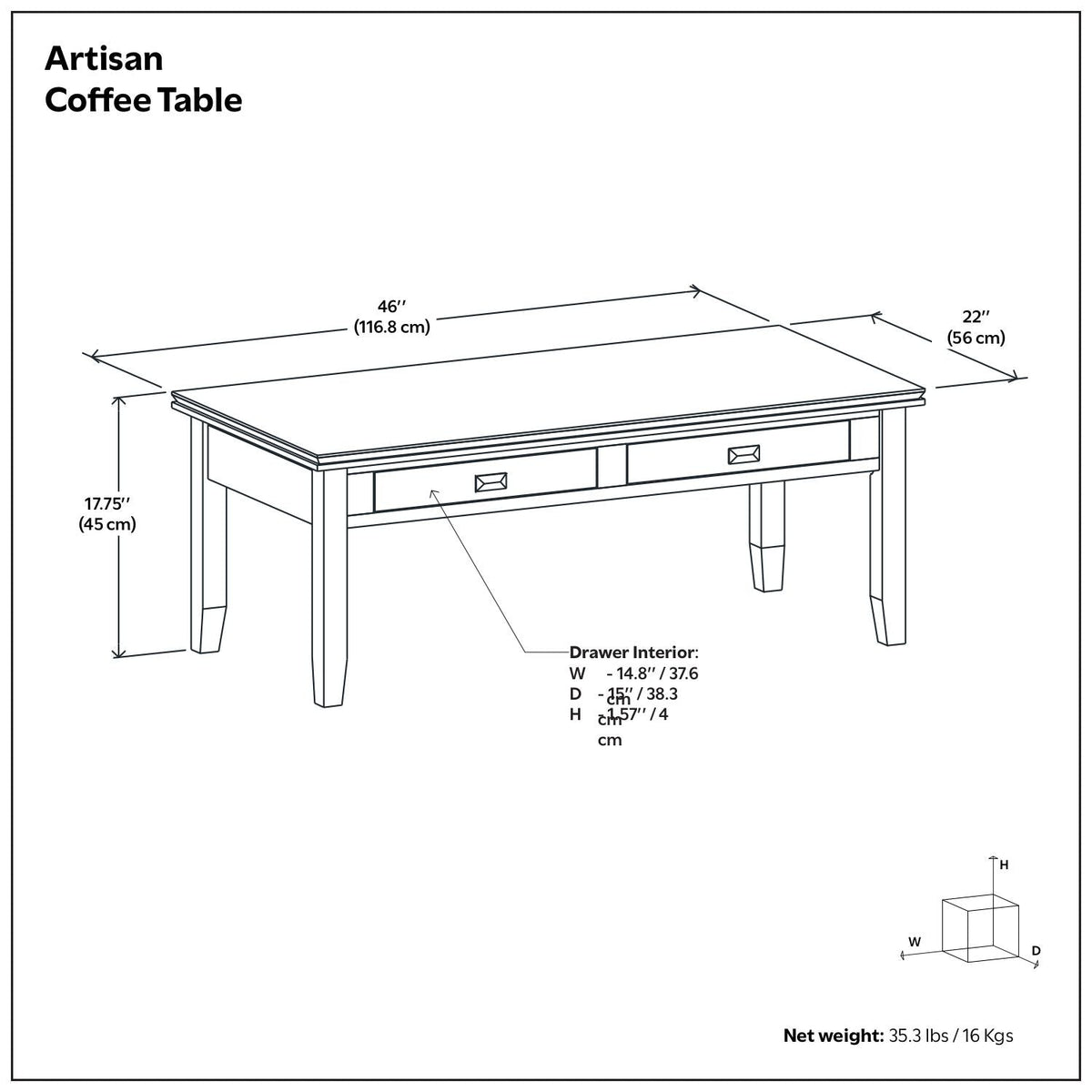 Artisan - Coffee Table - Russet Brown, photo 2 of 5