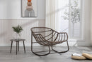 Outdoor Rattan Rocking Chair with Padded Cushion by HouseOfZazla