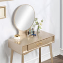 Maly - Contemporary Wood Vanity And Stool Set - Gold