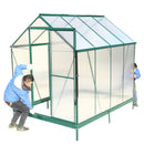 Polycarbonate house, Heavy Duty Outdoor Aluminum Walk-In House Kit With Rain Gutter, Vent And Door For Backyard Garden by HouseOfZazla