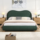 Upholstered Platform Bed Frame With Curved Headboard by HouseOfZazla
