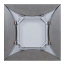 5-Piece Counter Height Dining Table Set in 2 Table Sizes with 4 Folding Leaves and 4 Upholstered Chairs for Dining Room (Gray+Beige Cushion)