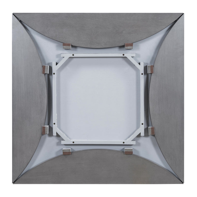 5-Piece Counter Height Dining Table Set in 2 Table Sizes with 4 Folding Leaves and 4 Upholstered Chairs for Dining Room (Gray+Beige Cushion)