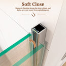 34" W x 72" H Semi-Frameless Circular Pivot Shower Door by HouseOfZazla
