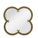 Quatrefoil Mirror with Large Beaded Metal Frame