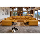 Upholstered Large Arms Sectional With Recliner Seats